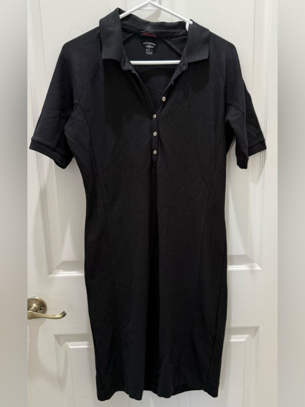 Victorinox Women’s Midi Black Polo Dress Size L